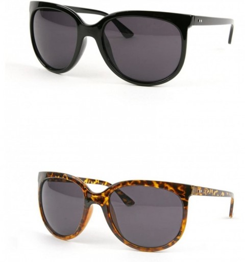Round Fashion Wayfarer Round style Vintage Sunglasses P2091 - 2 Pcs Black-smoke & Tortoise-smoke - C311W9RQFPX $19.43