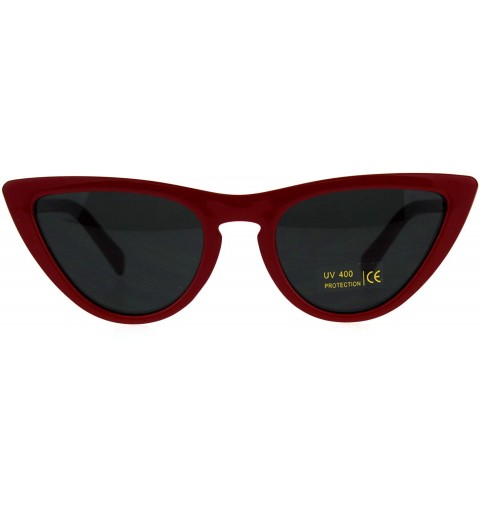 Cat Eye Womens Cat Eye Keyhole Gothic Plastic Diva Sunglasses - Red Black - CF18CC6N6DQ $9.59