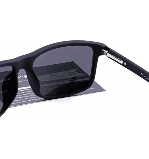 Sport DESIGN Men Classic Polarized Sunglasses TR90 Legs Outdoor C01 Matte Black - C01 Matte Black - CA18YQTKGSO $11.74