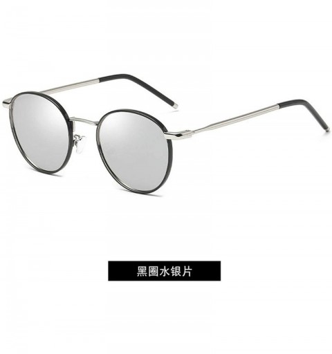 Shield Small Round Sunglasses Women Glasses Lady Luxury Mirror Retro Metal Sun Vintage Tiny Female - 5 - CB198ZXEZD5 $42.77