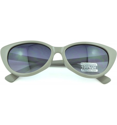 Oversized Trendy Women's Fashion Retro Cat Eye Sunglasses - Assorted Colors - Lightgray - C1129KB5LW3 $8.91