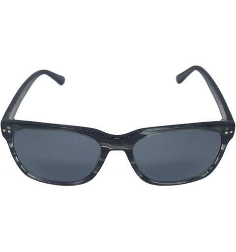Square Vintage 806 Sunglasses - Striped Acetate Frame - Nylon Lenses - CO196CGKTDZ $74.42