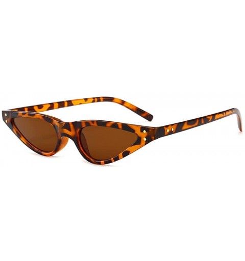 Aviator Unisex Flat Top Eyeglasses Small Triangle Frame Cat Eye Sunglasses Random Color - Ltea - C218XE0MRRA $10.87