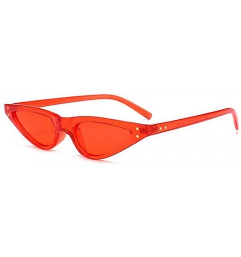 Aviator Unisex Flat Top Eyeglasses Small Triangle Frame Cat Eye Sunglasses Random Color - Ltea - C218XE0MRRA $10.87