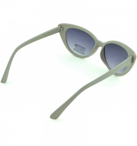 Oversized Trendy Women's Fashion Retro Cat Eye Sunglasses - Assorted Colors - Lightgray - C1129KB5LW3 $8.91