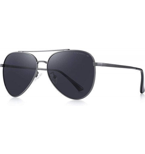 Rectangular Military Style Classic Polarized Sunglasses Unisex Polarized Vintage Sun Glasses for Men/Women UV protection - CK...
