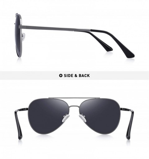Rectangular Military Style Classic Polarized Sunglasses Unisex Polarized Vintage Sun Glasses for Men/Women UV protection - CK...