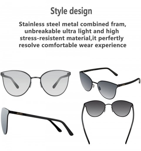 Aviator Polarized Sunglasses for Women Men UV400 Protection Vintage Round Fashion Aviator Metal&TR90 Ultralight JE017 - C818G...