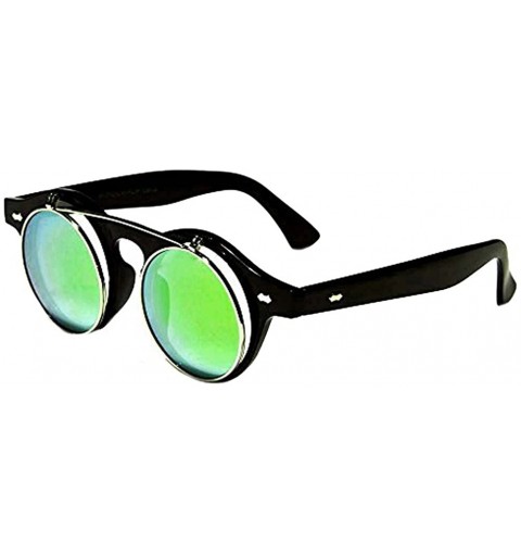 Round Round Flip Up 42mm Men Women Django Levante Gafas De Sol Sunglasses - 2 Pack - C9129TXP979 $9.57