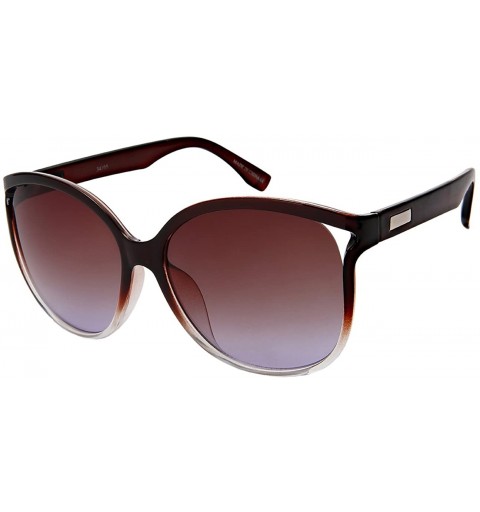 Oval Chic Oval Sunglasses with Ocean Colored Lens 34105-OCR - Clear Brown+clear - CL1847CCXN0 $21.77