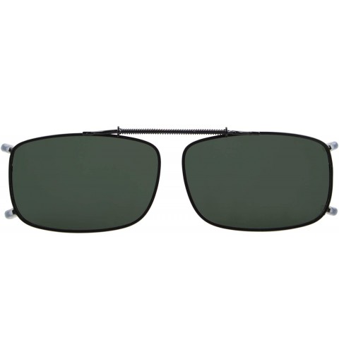 Rectangular Easyclip Spring Polarized Clip On Sunglasses - C63-green - CQ126NIYCWV $23.80