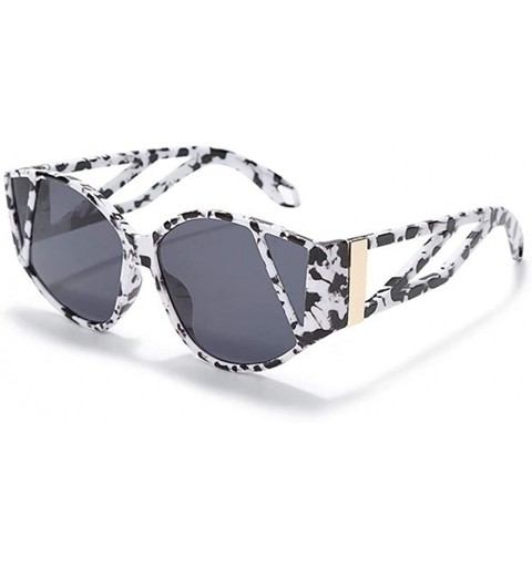 Oversized Marbling Oversized Frame Sunglasses for Women Unique Eyewear UV400 - C1 - C5190HDH8MI $13.65