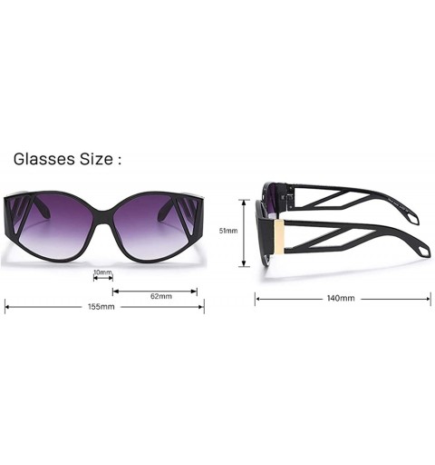Oversized Marbling Oversized Frame Sunglasses for Women Unique Eyewear UV400 - C1 - C5190HDH8MI $13.65