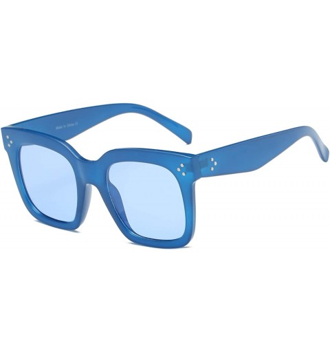 Goggle Women Square Fashion Sunglasses - Blue - CQ18WU0G8L9 $22.19