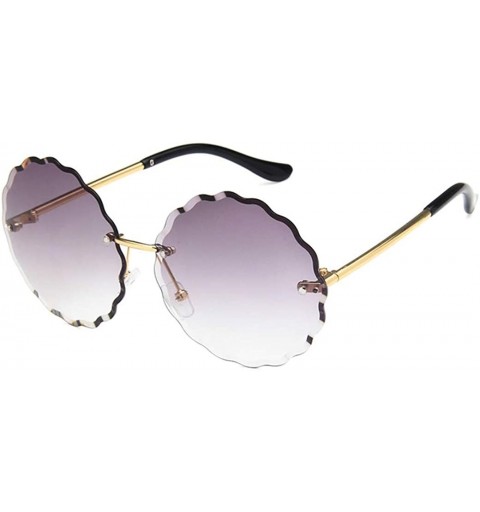 Round Unisex Sunglasses Retro Pink Drive Holiday Round Non-Polarized UV400 - Grey - CC18RLWTSC6 $7.62
