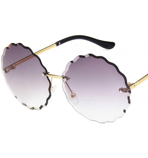 Round Unisex Sunglasses Retro Pink Drive Holiday Round Non-Polarized UV400 - Grey - CC18RLWTSC6 $7.62