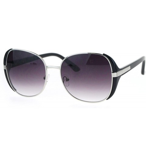 Oversized Womens Retro Mobster Style Oversize Butterfly Sunglasses - Black Smoke - CU12OBMO3L2 $13.75
