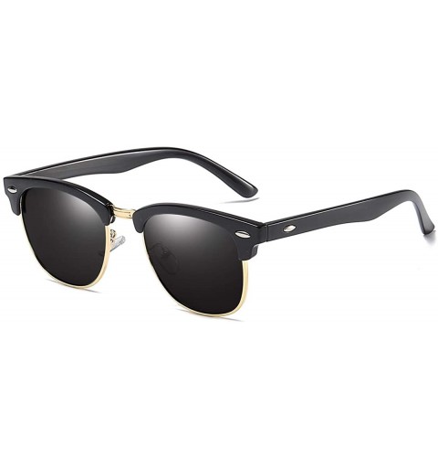 Sport Semi Rimless HD Polarized Sunglasses for Women Men Retro Sun Glasses UV400 Protection - A - CZ197AYA4UT $31.82