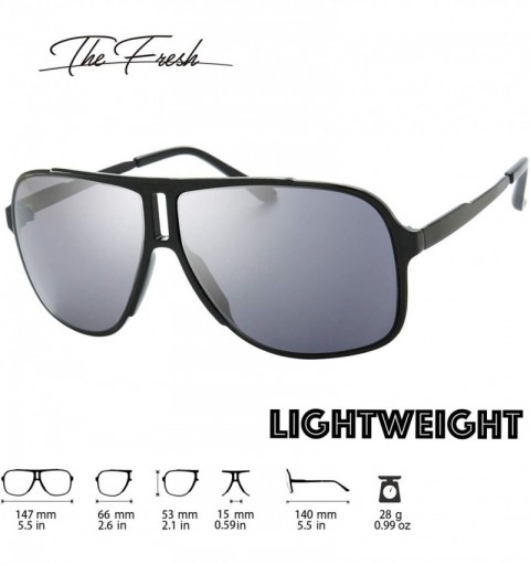 Wrap Men's New Safaris Aviator Sunglasses - Gift Box Package - 1 Shiny Black - CC18UZ3I3D2 $14.36