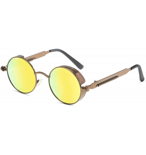 Square Classic Gothic Steampunk Sunglasses Polarized Men Women Brand Designer Metal Frame Sun Glasses - T8028 C8 - C918S5SEAL...