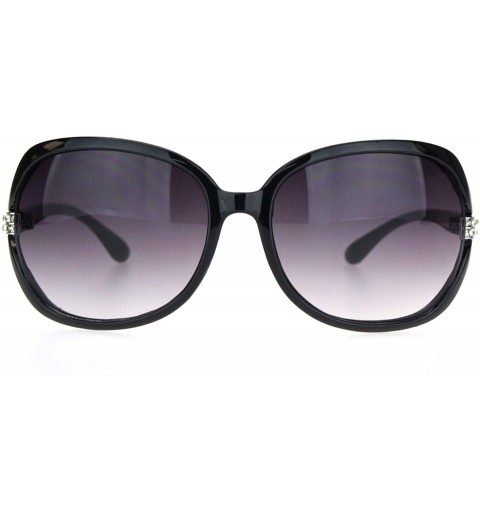 Womens Iced Rhinestone Jewel Hinge Butterfly Sunglasses - Black ...
