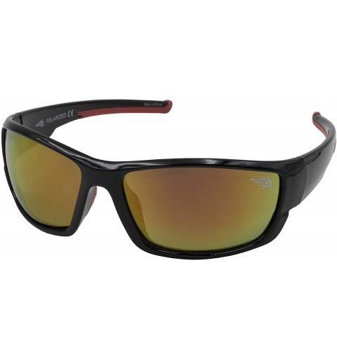 Sport Men's Vero Polarized Wrap Sunglasses - Gloss Black - CC18MC0Q58X $46.53