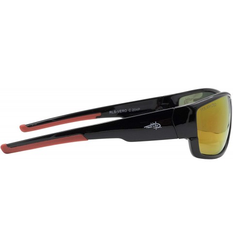 Sport Men's Vero Polarized Wrap Sunglasses - Gloss Black - CC18MC0Q58X $21.30