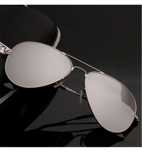 Rectangular Men's Aviation Sunglasses Women Driving Alloy Frame Polit Mirror Sun Glasses - Gold Red - CS194OQ4YRU $19.21