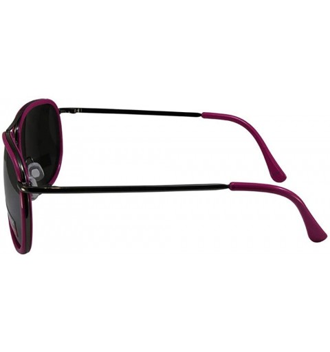 Aviator 3 Pairs Swag Aviator B Fashion Sunglasses Black Purple Pink Frame Flash Mirror Lens - C318Z6QYZYT $31.14