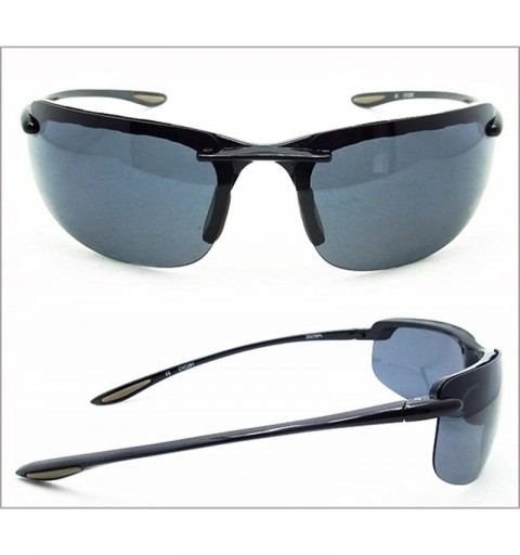 Rimless Light Weight Rimless Polarized Sunglasses - Tortoise Shell Brown - CL11BLYNHR9 $18.76