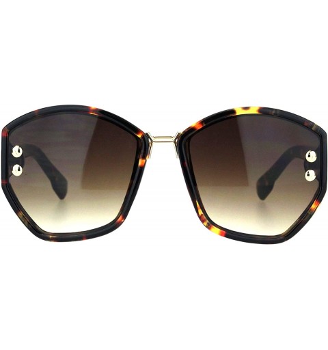 Butterfly Womens Luxury Fashion 90s Oversize Butterfly Sunglasses - Tortoise Brown - CJ18M2E9SC9 $10.32