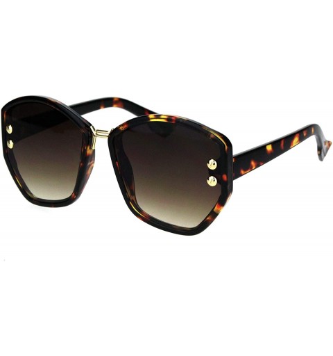 Butterfly Womens Luxury Fashion 90s Oversize Butterfly Sunglasses - Tortoise Brown - CJ18M2E9SC9 $10.32