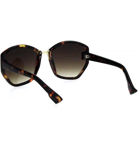 Butterfly Womens Luxury Fashion 90s Oversize Butterfly Sunglasses - Tortoise Brown - CJ18M2E9SC9 $10.32