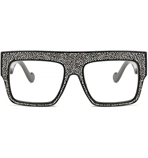 Oversized Womens Fashion Trendy Oversized Sunglasses Metal Hollow Cut Out - Grey Transparent - CC18DW9TNU5 $12.59