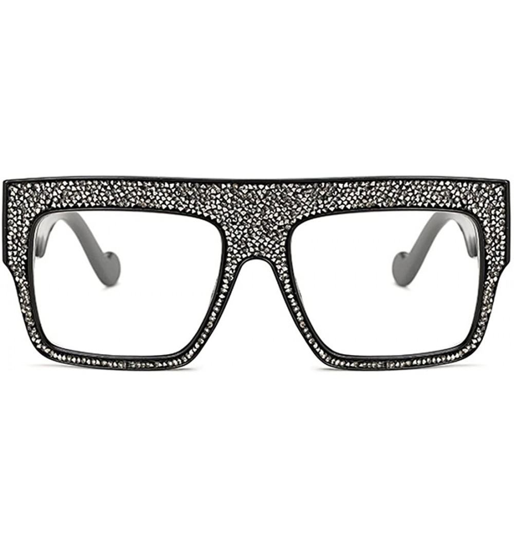 Oversized Womens Fashion Trendy Oversized Sunglasses Metal Hollow Cut Out - Grey Transparent - CC18DW9TNU5 $12.59