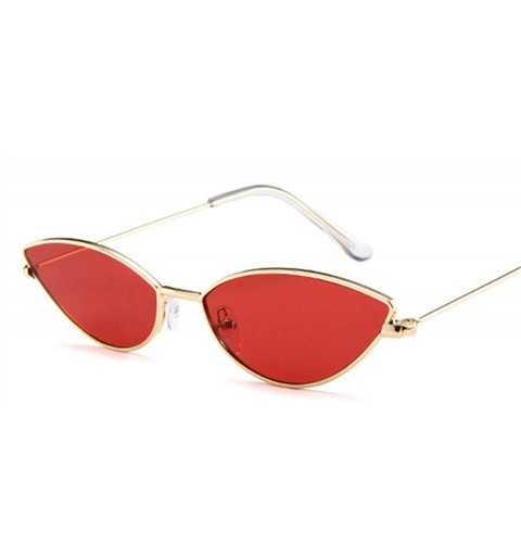 Cat Eye Cute Sexy Cat Eye Sunglasses Women Retro Small Black Red Pink Sun Glasses - Metal Frame-1 - CZ18T93DOMQ $18.97