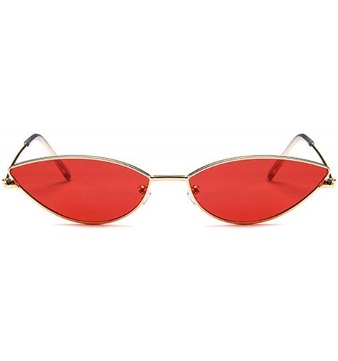 Cat Eye Cute Sexy Cat Eye Sunglasses Women Retro Small Black Red Pink Sun Glasses - Metal Frame-1 - CZ18T93DOMQ $18.97