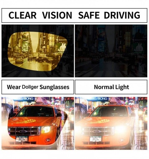 Wrap Night Driving Glasses for Men Women Wrap Around Anti Glare Polarized HD Yellow Night Vision Glasses - C3192W88G04 $12.17