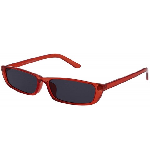 Sport 8509 Rectangular Fashion Sunglasses - UV Protection - Red - C618O7MHSCD $26.17