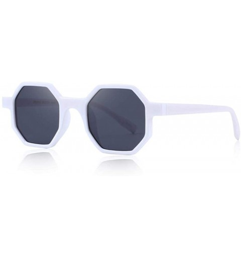 Square DESIGN Women Fashion Square Sunglasses UV400 Protection S6129 C01 Black - C05 White - CP18YZTX0ZM $8.92