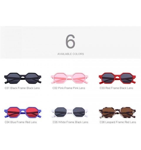 Square DESIGN Women Fashion Square Sunglasses UV400 Protection S6129 C01 Black - C05 White - CP18YZTX0ZM $8.92