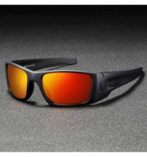 Sport Unisex Rectangular Polarized Sunglasses For Men Running Climbing Sports Sun C5 - C5 - CN18YKTZS93 $17.76