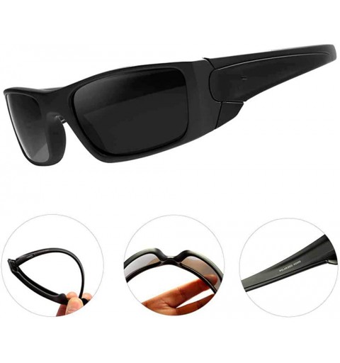 Sport Unisex Rectangular Polarized Sunglasses For Men Running Climbing Sports Sun C5 - C5 - CN18YKTZS93 $17.76