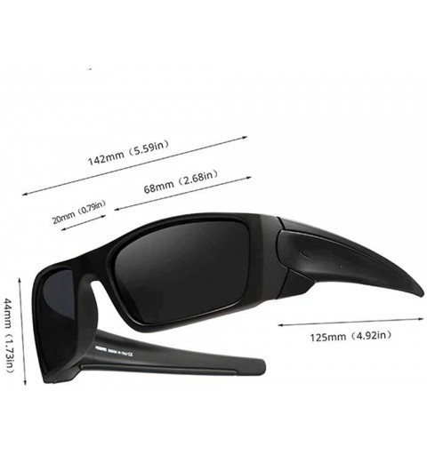 Sport Unisex Rectangular Polarized Sunglasses For Men Running Climbing Sports Sun C5 - C5 - CN18YKTZS93 $17.76