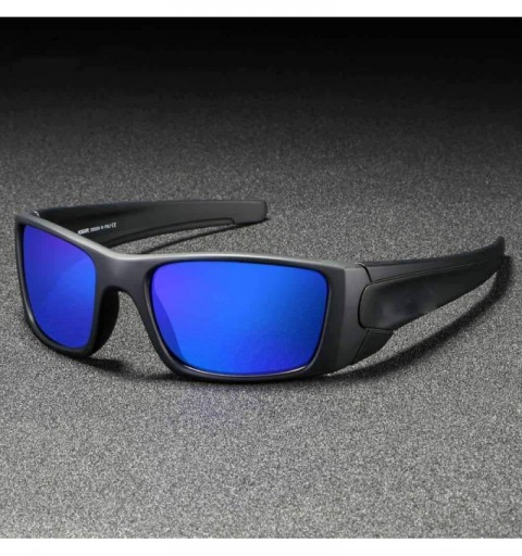 Sport Unisex Rectangular Polarized Sunglasses For Men Running Climbing Sports Sun C5 - C5 - CN18YKTZS93 $17.76