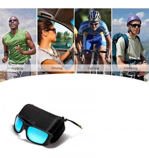 Sport Unisex Rectangular Polarized Sunglasses For Men Running Climbing Sports Sun C5 - C5 - CN18YKTZS93 $17.76