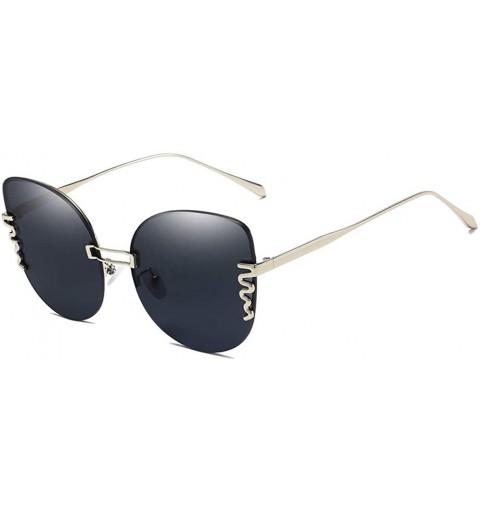 Round Unisex Sunglasses Retro Black Drive Holiday Round Non-Polarized UV400 - Black - C218R0R8KIL $12.73