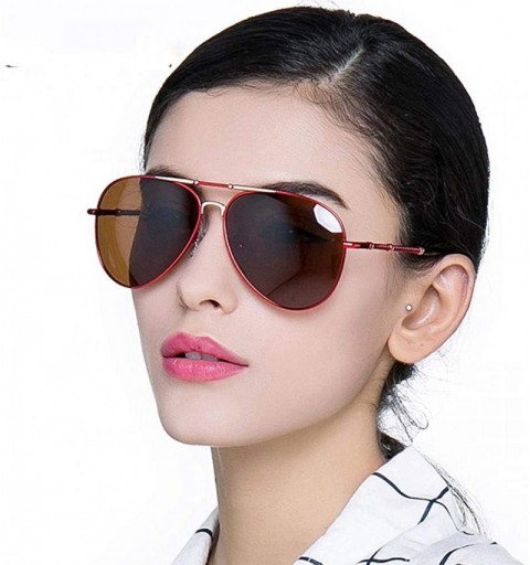 Aviator Unisex Polarized Sunglasses Men Women Oversized Sun Glasses Y1616 C1 BOX - Y1616 C2 Box - CW18XDURK8M $19.13