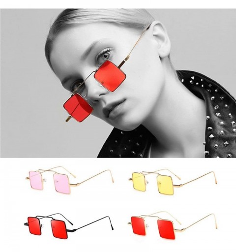 Square Polarized Sunglasses - Unisex Lightweight Shades Square Mirror Sun Glasses for Women/Men - C - C218OM7490K $11.56