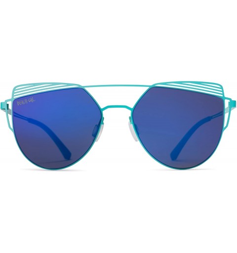 Aviator Women's Sunglasses - Lightweight Designer Aviator Sport and Fashion - Blue Curacao - CJ18DZY4OU7 $58.67